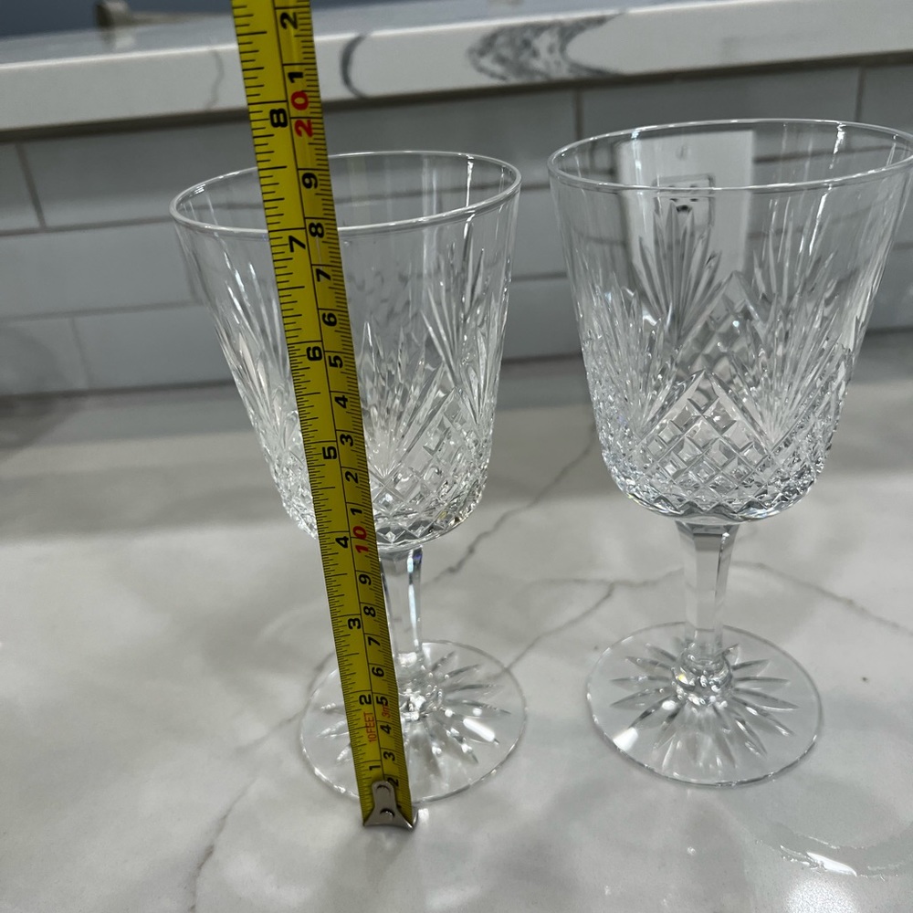 Waterford Crystal Lismore: Water or Wine Goblet, 6 7/8" Tall, 10 oz. Set of 2 - Picture 2 of 8